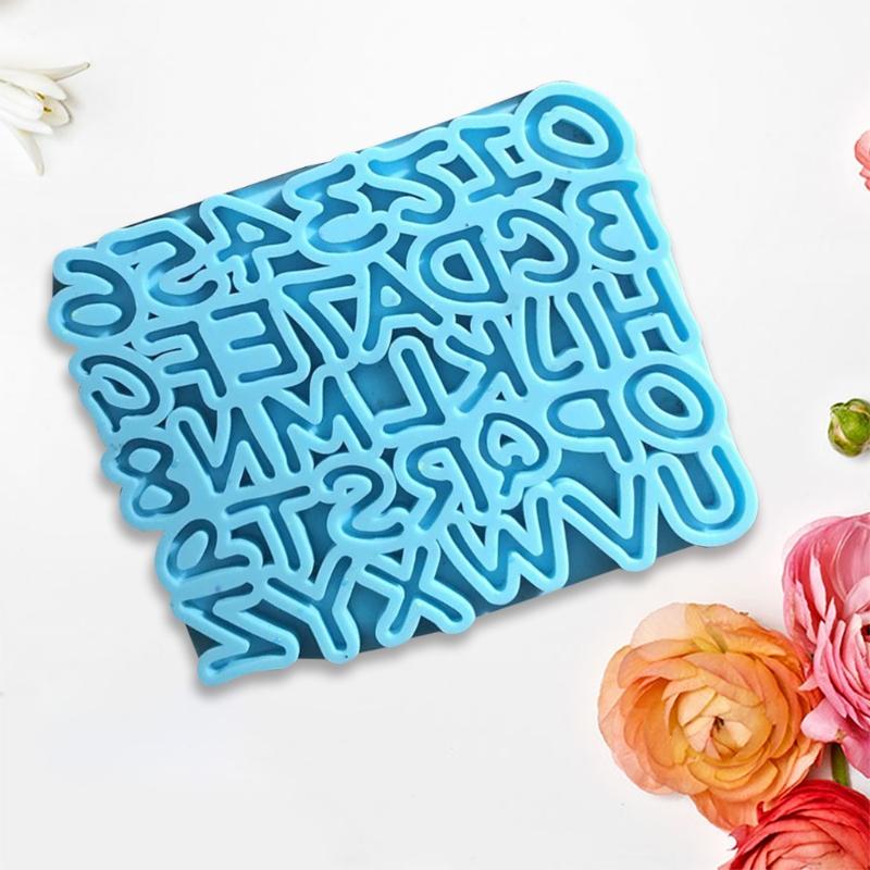 DIY Basteln Polymer Clay UV Epoxidform Englische Buchstaben Alphabete Zahlen Anhänger Dekorationen Schlüsselanhänger Harzform Silikonform