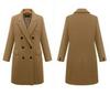 2021 Autumn/Winter Women's Wool Coat with Multi-button Design.