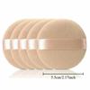 10pcs Round Facial Powder Foundation Puff, Portable Soft Cosmetic Puff For Makeup Application, Beauty Tool Essential Make Up