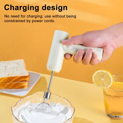 Handheld Electric Egg Beater Wireless Portable Double-Head Mixer 3 Speeds Multi-Angle Whisk for Cream Meringue Butter Baking Kitchen Tools