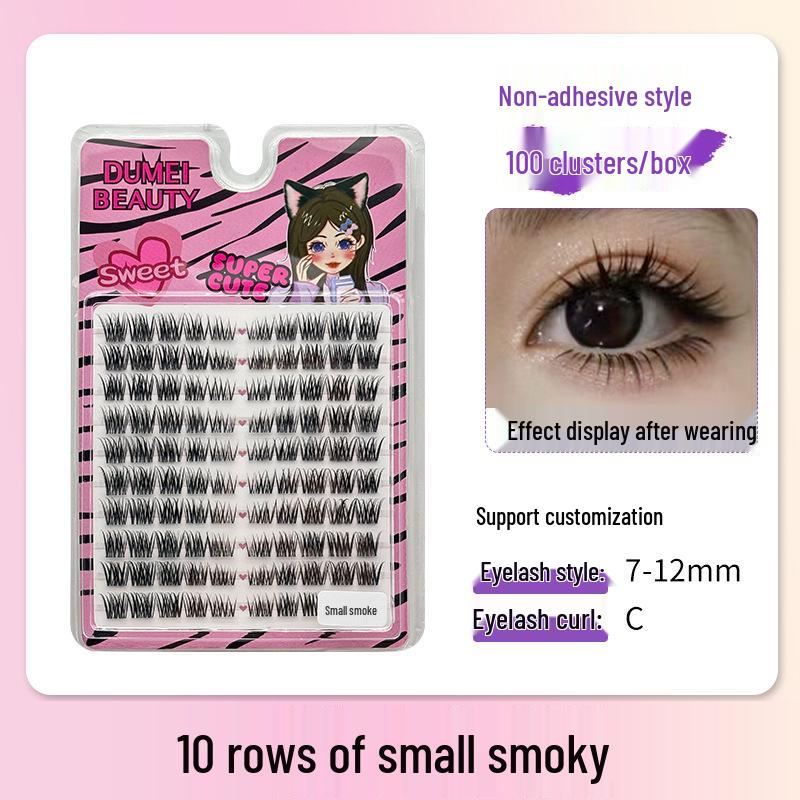 10-Row Autumn Leaf & Sunflower Faux Eyelashes - Flat, Glue-Free