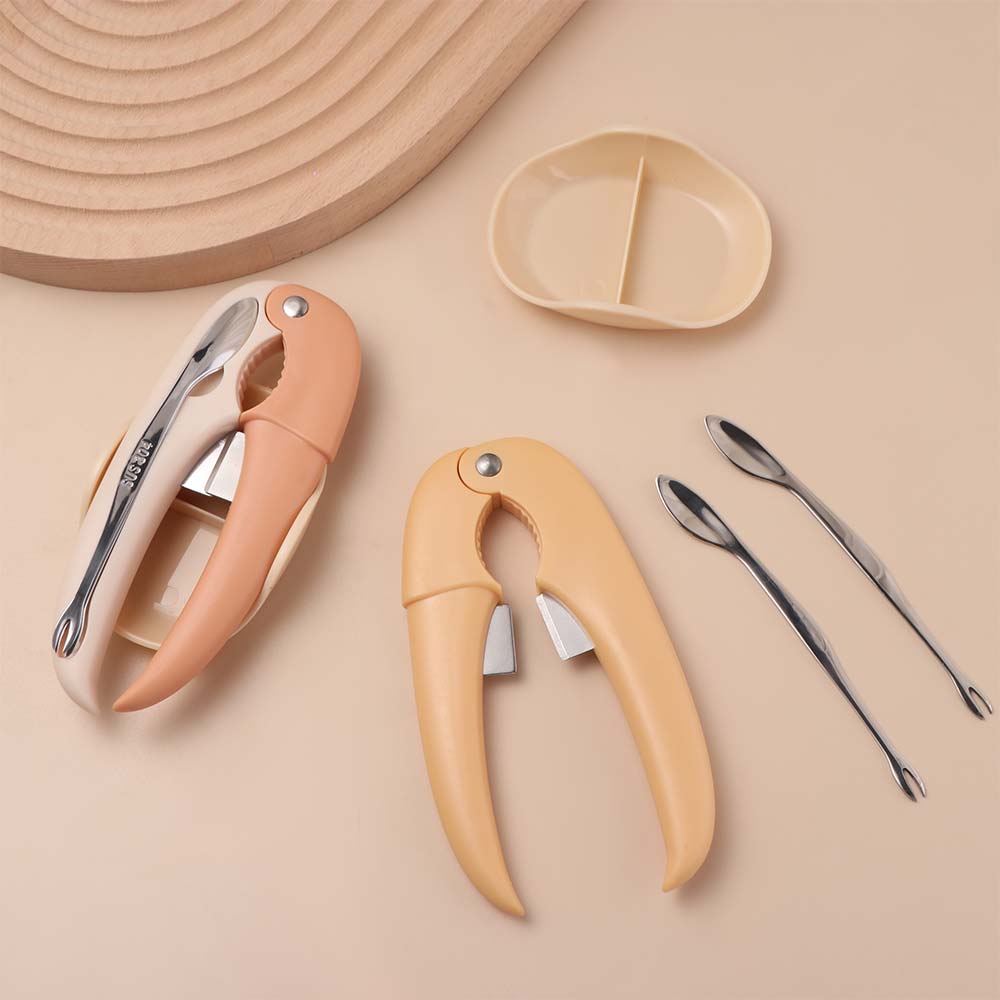4Pcs/Set Professional Crab Cracker Set Stainless Steel Lobster Claws Picking Fork Set  Restaurant