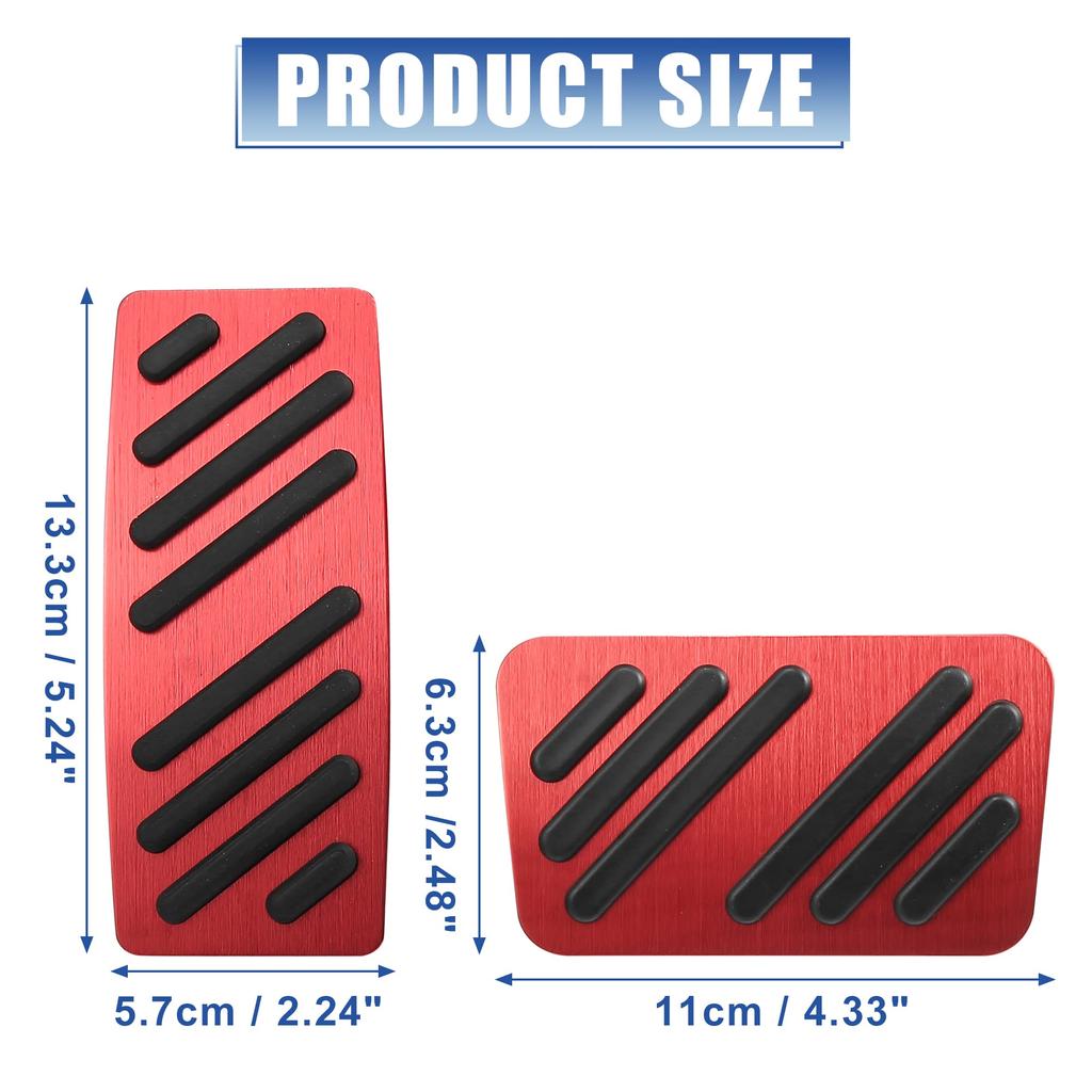 Kryt pedálu plynu a plynu X AUTOHAUX, sada, hliníková slitina, kompatibilní s Cadillac XT4 XT5 XT6