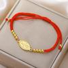 1Pcs Stainless Steel Cross Women'S Red Bracelet Holy Mother Mary Pendant Bracelet Rouge Gold Color Jewelry Religious Gifts