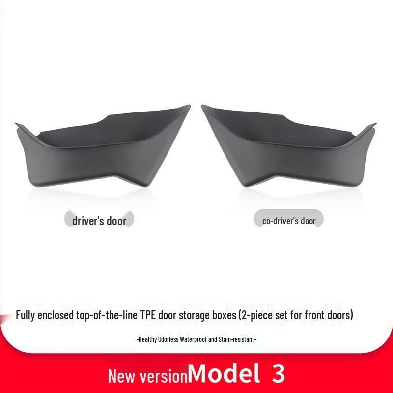 Tesla Model Y Model 3 Türschlitz-Aufbewahrungsbox mit Samtpads zum Schutz