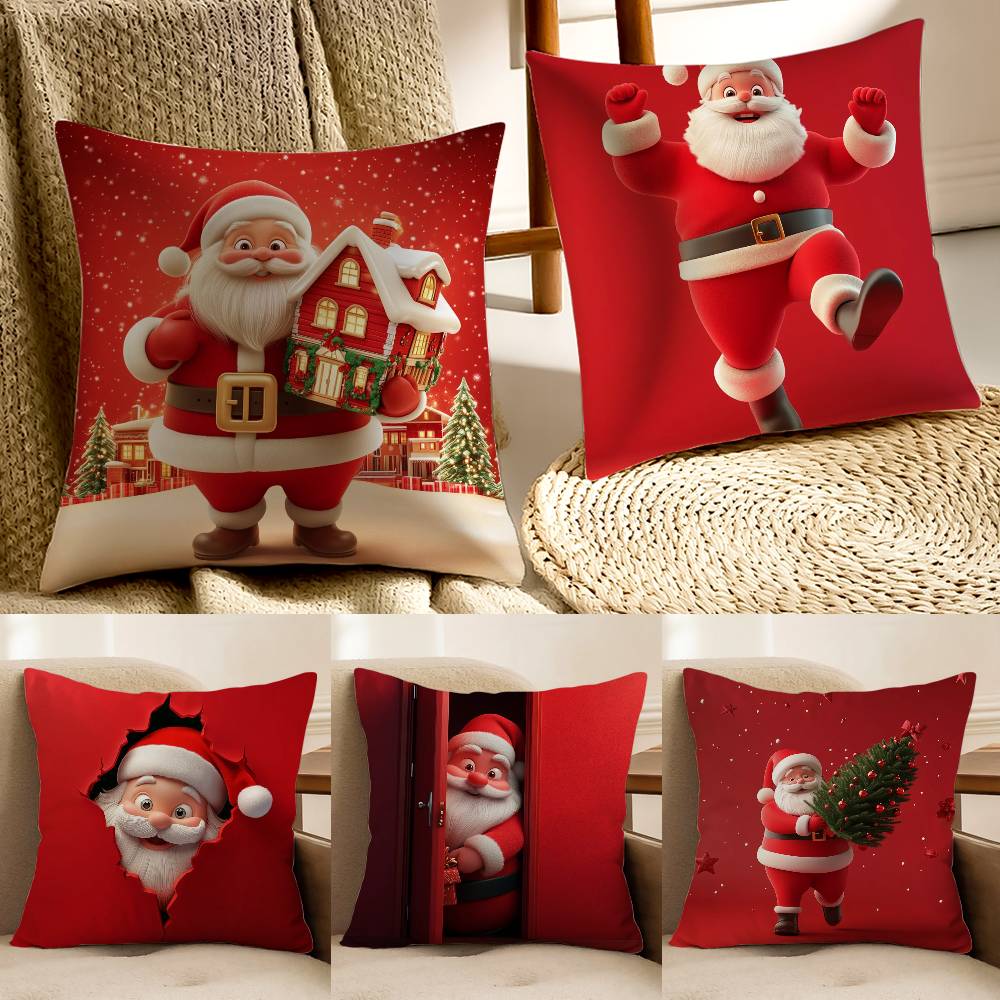 Weihnachtsmann Kissenbezug Hausstaubmilbenabweisend Unsichtbarer Reißverschluss Sofa Bett