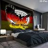 German Football Crest Custom Name Wall Tapestry Aesthetic Wall Hanging Printed Fabric Blanket Decorative Tapestries For Bedroom Living Room Home Decor