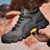 Men's Winter Boots Medium Top Velvet Men's Shoes Casual Sports Shoes Men's Outdoor Hiking Shoes