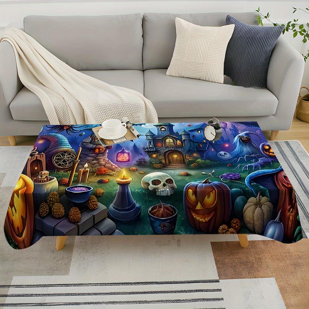 All Saints' Day Rectangle Tablecloth for Tables Decor Kitchen Dining Waterproof Dining Room Table Cloth Halloween Decorations