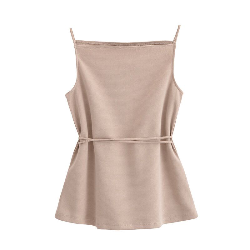 Fashion Style 2024 Autumn New Women's Clothing Waistband Long Plaid Sleeveless Soft Vest Pants 3644627