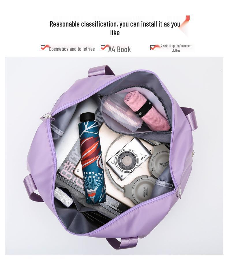 Foldable Large Capacity Travel & Fitness Bag with Wet/Dry Separation