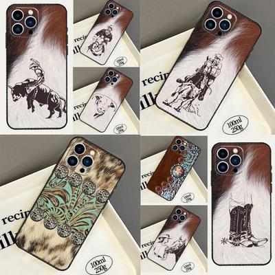 Apple IPhone15 Mobile Phone Case, Western Cowgirl, Cowboy Mobile Phone Case, Painted Anti-drop, Huawei Anti-drop.