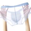 Underpants Summer Thin Briefs Men L-3XL Large Size Breathable Ice Silk Boxers Panties Lingerie with Crotch Cloth