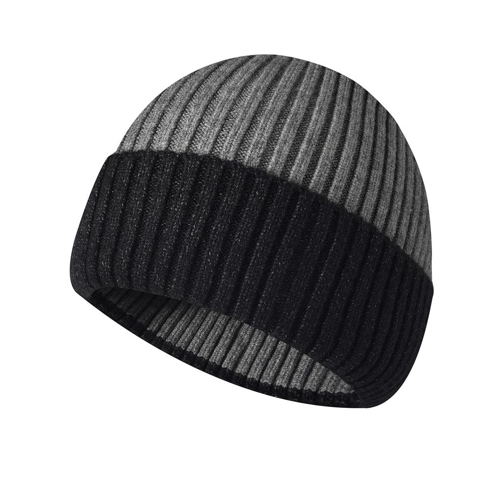Rabbit velvet core-spun yarn knitted hat winter new men's and women's warm wool hat crimped hat outdoor dome pullover hat
