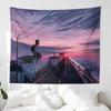 Aesthetics Sunset Starry Night Sky Moon Landscape Background Bedside Living Room Dormitory Decoration Tapestry