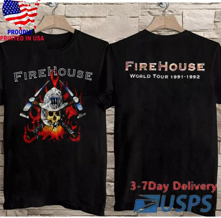 

Vintage 90s Firehouse World Tour 1992 Concert T-shirt, size S-4XL 3XL