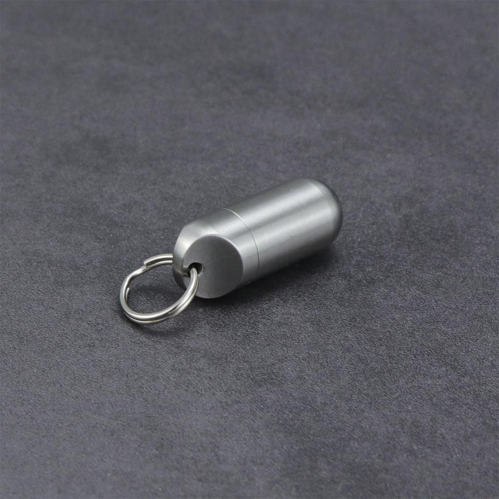 Titanium Alloy Waterproof Portable Pill Bottle - Small Sealed Outdoor Medicine Capsule Box