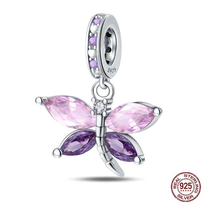 New Copper Fashion Spring Carnation Flower Parrot Charm Bead Suitable For 3Mm Bracelet Diy Fine Jewelry Gift Making