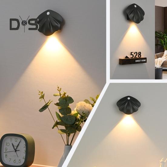 Motion Sensor Night Light Dimmable 3 Light Modes Auto On/Off Rechargeable Simple Installation Wireless Magnetic Wall Light