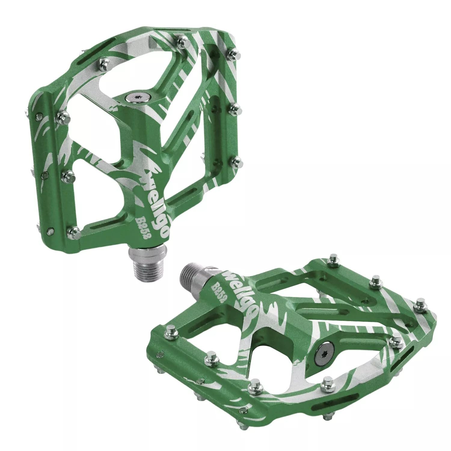 

Wellgo B252 Flat Pedals Low Profile Design, Green,WE3099