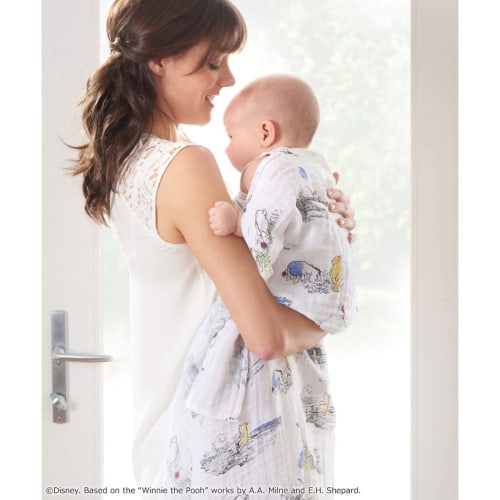 aden + anais disney baby muslin swaddle 4 pieces winnie the pooh 120cm x 120cm