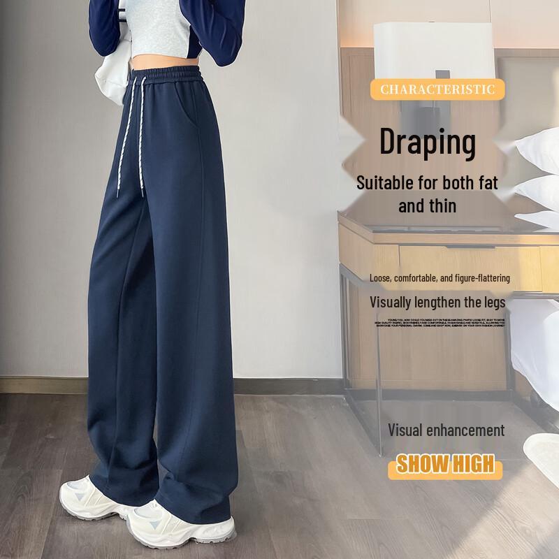 

Women s High-Waist Casual Wide-Leg Pants M