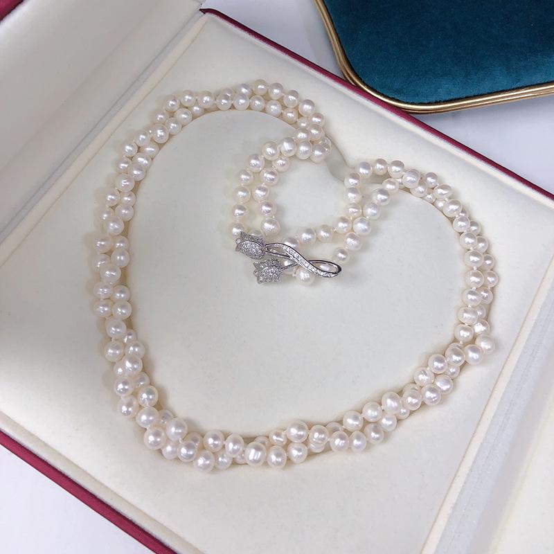 Exquisite Long Freshwater Pearl Necklace: Women's Versatile Fashion Jewelry Chain