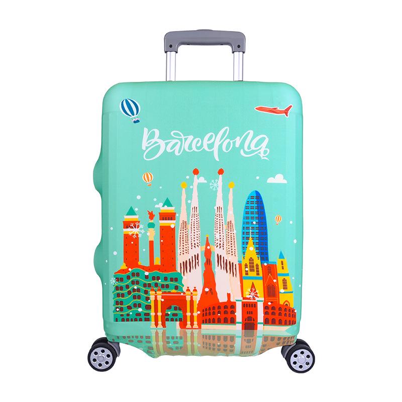 Benutzerdefinbarer Elastischer Verdickter Reisekoffer Schutzbezug mit Bilddruck