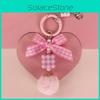 Fashionable Korean Style Grid Bead Keyring With Alphabet Pendant For Bags And Keys