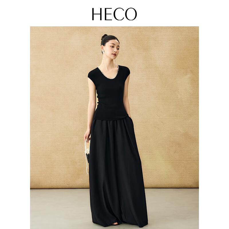 HECO Women's Zen-Inspired Acetate Wide-Leg Cool-Feel Pants