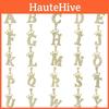 Elegante Alphabet Krone Initialen Buchstaben Anhänger Halskette mit Goldkette Schmuck