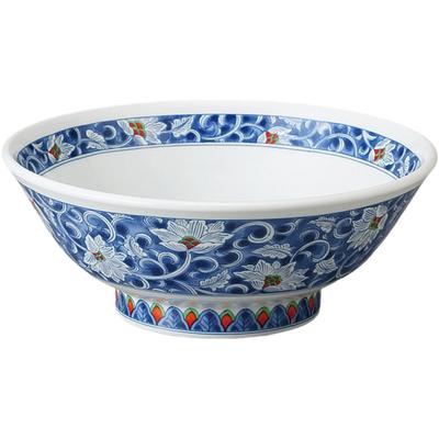 Ale-net Ramen Schüssel, Dami Pfingstrose Hochfuß 7-Zoll Schüssel, Chinesisches Geschirr, Mino Ware