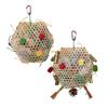 Bird Toys, Foraging Shredder Hanging Toys With Metal Hook, Bamboo Frame, Bamboo Woven Porous Structure Bird Cage Accessories For Cockatiel Budgies