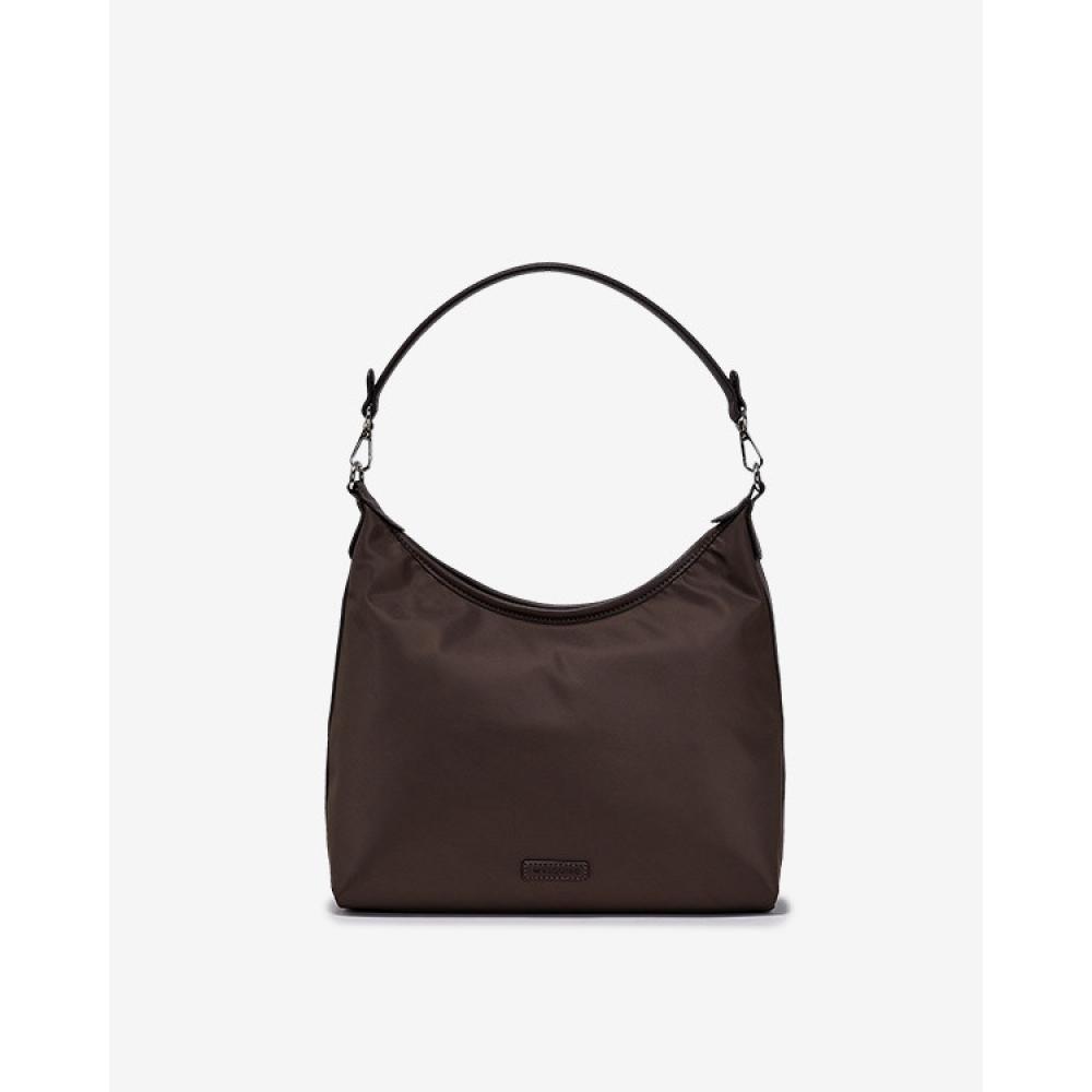 By Esquire Women Nylon Shoulder Bag Brown