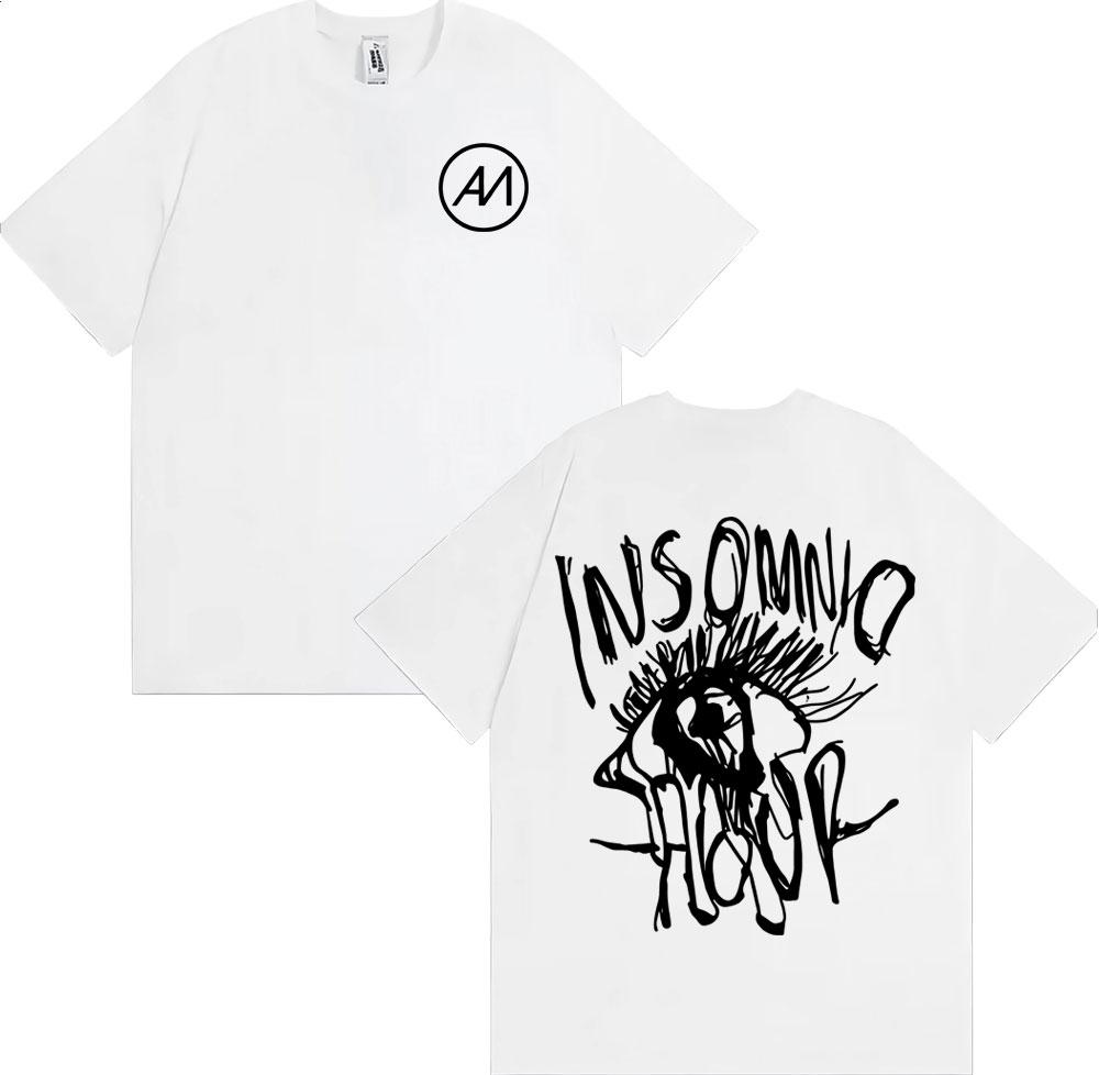 Singer Abraham Mateo Insomnio Tour Merch Tshirt Men Fashion Hip Hop Streetwear T Shirts Casual Comfort Pop music T Shirt