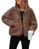 Damen Kunstfell Longline Jacke, Plüsch Teddy Mantel, Mehrfarbige Winteroberbekleidung