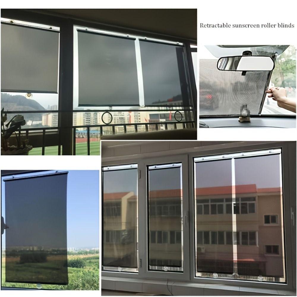 Retractable Car Sun Block Shutter Glare Guard Side Window Block Sun Shade  Automobile