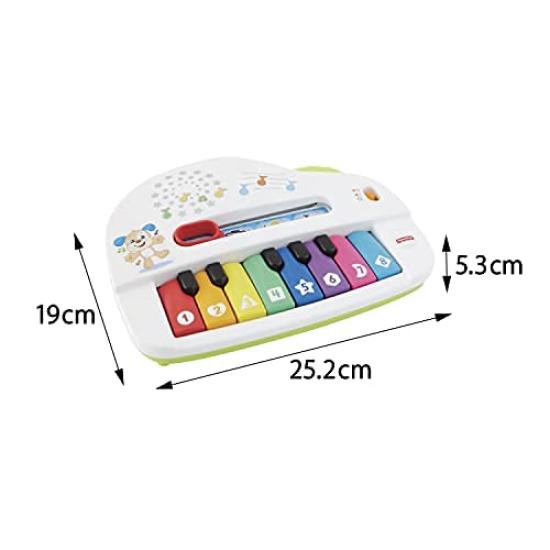 Mattel Fisher Price Piano GKV22 Bilingual/Exciting [6-36 Months] [Baby Toy] [Educational/English/Foreign Language] [Gift]