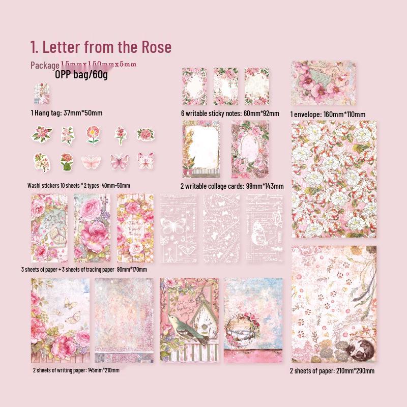 Yan Ji Emotional Collector Series: Retro Journal DIY Mixed Material Pack