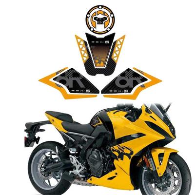 Stickerbeschermer Passend voor Suzuki GSX 8R GSX-8R 2024 Sticker Decal Accessoire Motor Tankpad Beschermer (Geel)