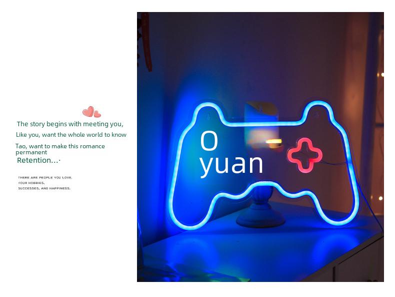 Luz Neon LED Símbolo Logotipo Painel Acrílico para Decoração de Sala de Jogos
