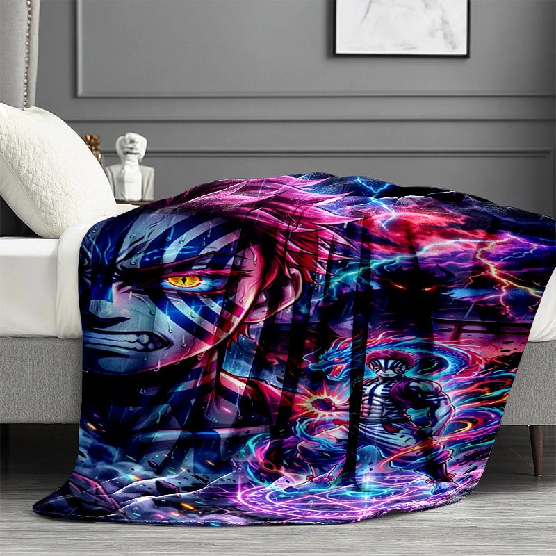 Demon Slayer Print Blanket - Soft & Comfortable, for Bedroom, Travel, Sofa, Home Decoration - Birthday Christmas Gift for Friend