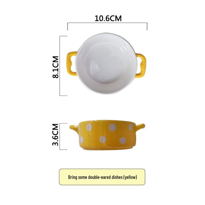 

Маленька керамічна миска в горошок для їжі та добавок для домашніх тварин As Shown