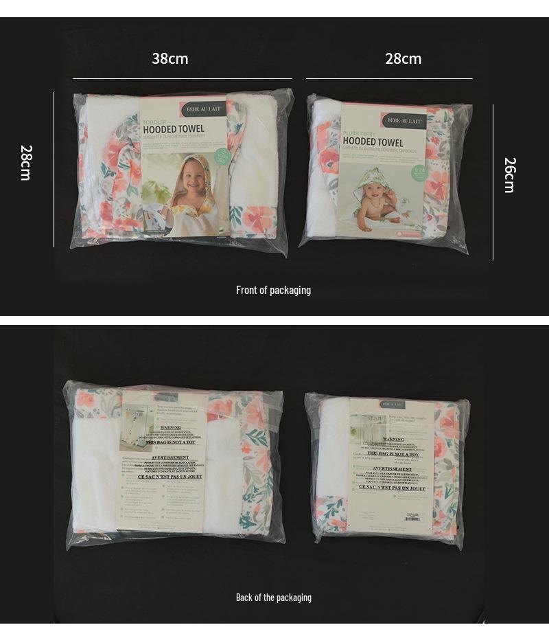 Newborn Pure Cotton Hooded Poncho Bath Towel - Thickened for Autumn/Winter