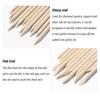 100pcs Cuticle Pusher Remover Beech Stick Dead Skin Push Nail Art Tools Rhinestones Picker Bead Pusher Manicure Pedicure Care