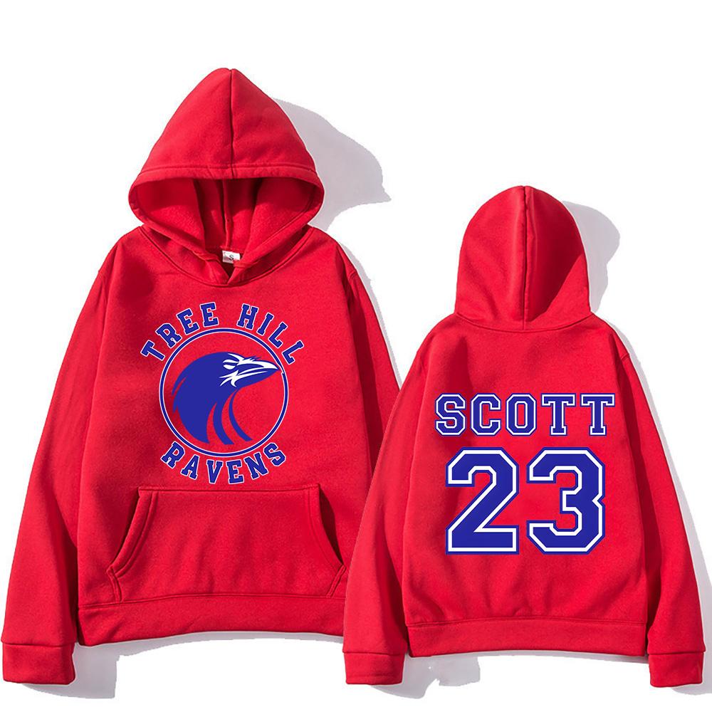 Tree Hill Ravens Scott 23 Hoodies Basketball Fans Sweatshirts Autumn Winter Loose Pullover Unisex High Street Sportswear Clothes