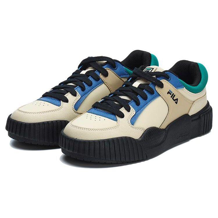 FILA Blocks Fabric Synthetic Leather Low Top Sneakers Women sneakers Light-Blue Green F12W312209FAD