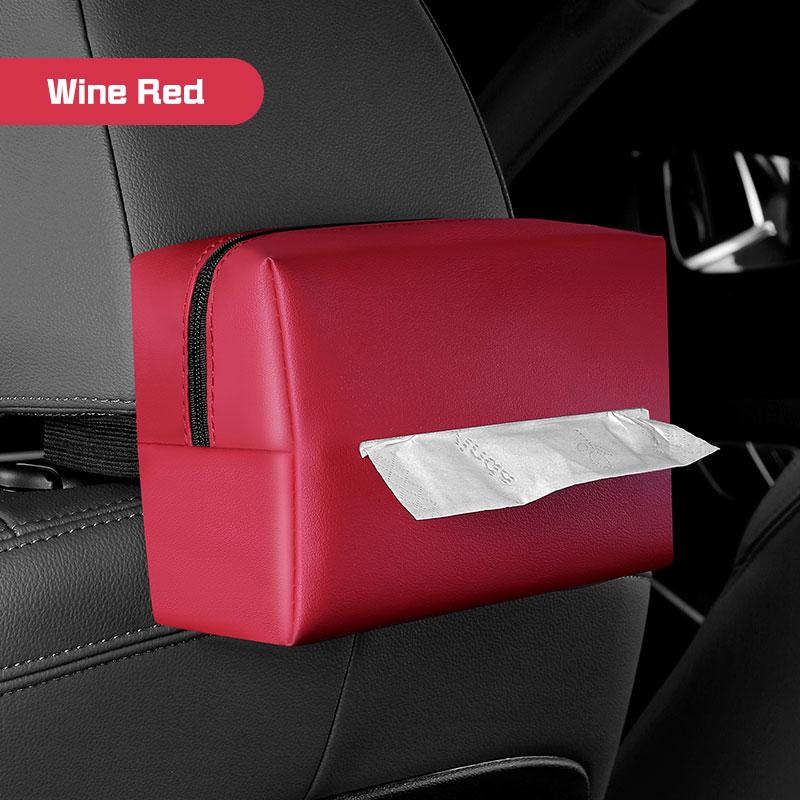 For BMW E38 E46 F15 E90 E92 E87 G20 G30 Car Tissue Box Leather Seat Back Storage Bag Universal Sun Visor Sunshade Tissue Holder