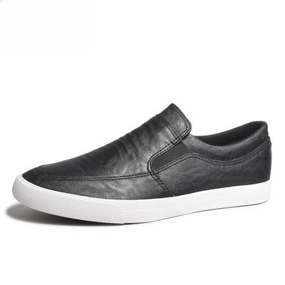 Męskie Codzienne Skórzane Buty na Wiosnę Nowe Jednostopowe Buty Lazy Styl Koreański Modne Buty Deskorolkowe Wszechstronne Męskie Buty