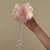 Pearls Peony Flower Hair Clip Long Tassel Headwear Elegant Barrettes  Women